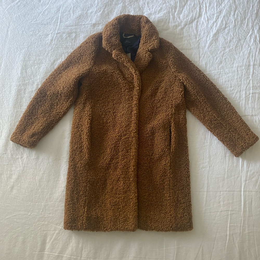 NWT - J Crew Teddy Sherpa Coat - Size M